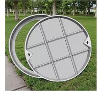 FBANULPEX Couvercle de Regard encastré en Aluminium étanche, Tailles Multiples enfoncées par Place d'acier Inoxydable de Couverture de Trou d'homme de Fosse septique(30 * 30cm/11.8 * 11.8in)