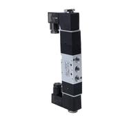 FBANULPEX Électrovanne pneumatique, Électrovanne 4V130C-06 à Double tête, Double Commande, 5 Voies, 3 Positions(Dc24v,8mm Fittings)