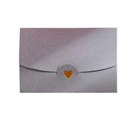 FBANULPEX Invitations de mariage dépliantes, Enveloppes d'invitation en papier bronzant multicolore irisé, 20 pièces, 10.5x7 cm(Silver)
