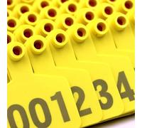 FBANULPEX Médaille d'oreille pour identification animale, marque d'oreille de bœuf, grande marque d'oreille en plastique pour animaux de ferme, pour l'identification des porcs, des chèvres, des bovins