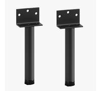 FBANULPEX Pieds de mobilier Industriel à Usage intensif, Ensemble de 2 Pieds de Meubles réglables en métal Multicolores 18-30cm avec vis(Black,20cm)