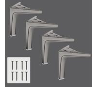 FBANULPEX Pieds de mobilier Industriel à Usage intensif, Pieds de Meubles en métal for canapés, chaises, Ottomans, Tables Multicolores, Plusieurs Tailles(Grau,15cm)