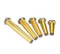 FBANULPEX Pieds de mobilier Industriel à Usage intensif, Pieds de Meubles en métal, Paquet de 4, vis Multicolores de 8 à 20cm, Patins en Caoutchouc antidérapants, Protection du Sol(Gold,10cm)