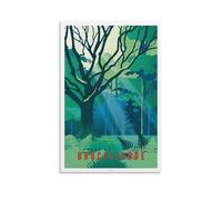 Fbaoda AFFICHE FORÊT DE BROCÉLIANDE Poster Vitger sur toile pour décoration d'intérieur, chambre à coucher, bureau - Décoration d'intérieur rustique - 20 x 30 cm