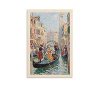 FBBINKA Décoration murale moderne et esthétique pour le carnaval, la gondole de Venise, Italie, le carnaval, la gondole, le salon, la chambre à coucher, cadeau pour un ami, sans cadre, 40 x 60 cm