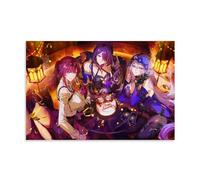 FBBINKA Game Honkai Star Rail Kafka Décoration murale moderne Esthétique Cadeau pour ami Sans cadre 50 x 75 cm