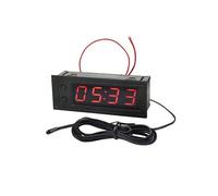 FBBULES 0.39” 3 en 1 LED Thermomètre Voltmètre DC 5-50V Auto Température L'horloge LED Affichage Numérique Voltomètre Affichage pour SUV, Moto, Bateau