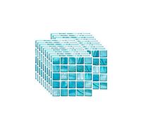 FBBULES 20PCS Autocollant Carreau Autocollant Fond D'écran Bleu Ciel | Auto-Adhésif Résistant à la Chaleur Étanche Dosseret pour Cuisine Salle Bâton Mosaïque (10x10 cm / 4x4 pouces)
