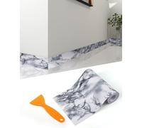 FBBULES Frise Murale Autocollante en PVC Décoratif Moulure Murale Adhésif Bordure Papier Peint Adhesive pour Salon Chambre Salle de Bain Cuisine Carreaux