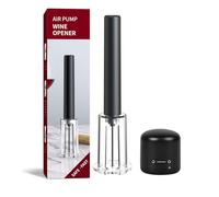 FBBULES Set de Tire Bouchon Pompe à Air avec Silicone Bouchon Bouteille Vin Réutilisable, Ouvre Bouteille Pratique Élégant pour Fête, Restaurant et Voyage, Cadeau pour les Amateurs de Vin Noël