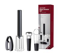FBBULES Set de Tire Bouchon Pompe à Air, Inclut Ouvre Bouteille, Coupe-Capsule, Bouchon Bouteille & Verseur, Vin Accessoire Professionnel, Cadeau pour les Amateurs de Vin Noël