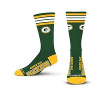 FBF Chaussettes unisexes 4 bandes Deuce Crew - Couleur d'équipe - Taille L, Green Bay Packers., L