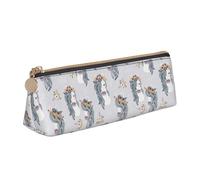 FBGHHTY Adorable trousse à crayons avec motif chevaux, grande capacité, pochette triangulaire, pour tous les jours, l'école, l'université