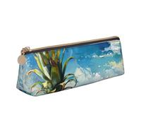 FBGHHTY Ananas by The Sea Trousse à crayons pour étudiant Grande capacité Triangle Pouch Daily Essentials School College