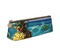 FBGHHTY Ananas by The Sea Trousse à crayons pour étudiant Grande capacité Triangle Pouch Daily Essentials School College