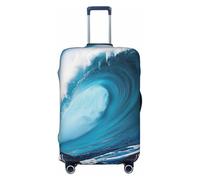 FBGHHTY Big Ocean Wave Housse de protection élastique pour valise Motif vague HD Lavable, Noir , M, Bagage à main