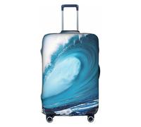 Fbghhty Big Ocean Wave Housse de protection universelle pour valise de voyage Motif vague HD Étanche à la poussière, blanc, M, Organiseur de sac
