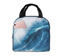 FBGHHTY Big Ocean Wave Sac à déjeuner réutilisable avec impression HD Pour adultes et enfants