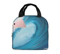 FBGHHTY Big Ocean Wave Sac à déjeuner réutilisable avec impression HD Pour adultes et enfants