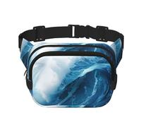 FBGHHTY Big Ocean Wave Sac banane carré double couche imprimé HD pour homme et femme