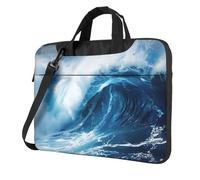 FBGHHTY Big Ocean Wave Sac d'ordinateur portable fonctionnel imprimé HD mignon et léger pour divers ordinateurs portables, Noir , 13 inch