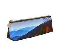 FBGHHTY Blue Ridge Trousse à crayons triangulaire grande capacité Motif montagnes
