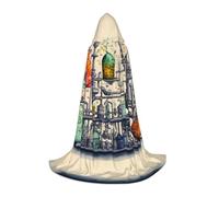 FBGHHTY Cape à capuche imprimée chimie pour cosplay, festival, carnaval, événements, aventures en plein air