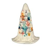 FBGHHTY Cape à capuche imprimée chimie pour cosplay, festival, carnaval, événements, aventures en plein air