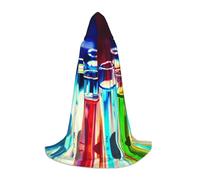 FBGHHTY Cape à capuche imprimée tube à essai chimie pour festival, carnaval, événements en plein air