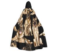 FBGHHTY Cape à capuche unisexe avec imprimé berger allemand pour carnaval, fête, saison, cosplay, événements sur le thème