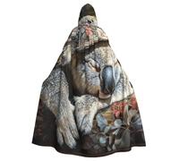 FBGHHTY Cape à capuche unisexe avec imprimé koala endormi - Pour carnaval, fête, saison, cosplay, événements sur le thème