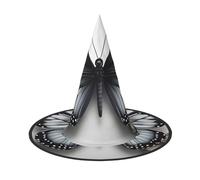 FBGHHTY Chapeau de fête pour adultes avec imprimé papillon et fleurs gris sarcelle