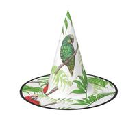 FBGHHTY Chapeau de fête pour adultes avec imprimé perroquet et arbre tropical