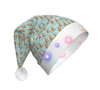 FBGHHTY Chapeau de Noël amusant pour kangourou imprimé zoo - Accessoire de fête