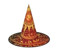FBGHHTY Gears Clock Chapeau de sorcière pliable en bronze pour carnaval, bal masqué et événements cosplay