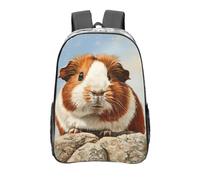 FBGHHTY Grand sac à dos en PVC transparent imprimé cochon d'Inde pour l'école, les étudiants, les hommes, les femmes, le travail, les voyages