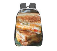 FBGHHTY Grand sac à dos transparent en PVC avec imprimé sandwichs au fromage, pour l'école, les étudiants, les hommes, les femmes, le travail, les voyages