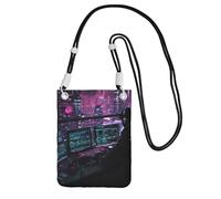 FBGHHTY Hacker era Sac à bandoulière élégant pour téléphone portable Course à pied Randonnée Vélo Festivals Utilisation quotidienne Portefeuille, Noir , Taille unique