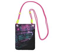 FBGHHTY Hacker era Sac à bandoulière élégant pour téléphone portable Course à pied Randonnée Vélo Festivals Utilisation quotidienne Portefeuille, Fuchsia, Taille unique