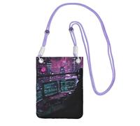 FBGHHTY Hacker era Sac à bandoulière élégant pour téléphone portable Course à pied Randonnée Vélo Festivals Utilisation quotidienne Portefeuille, violet, Taille unique