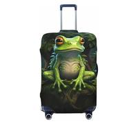 FBGHHTY Housse de protection élastique universelle lavable et extensible pour valise Motif grenouille de la paix, Noir , XL, Bagage à main