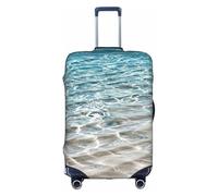Fbghhty Housse de protection élastique universelle pour valise de voyage Motif eau de mer Transparent Étanche à la poussière, blanc, L, Organiseur de sac