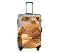 Fbghhty Housse de protection élastique universelle pour valise de voyage Motif léopard sable Gecko Étanche à la poussière, blanc, S, Organiseur de sac