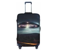 Fbghhty Housse de protection universelle pour valise de voyage avec imprimé UFO at Night - Élastique et lavable, Noir , S