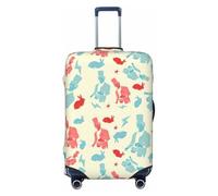 Fbghhty Housse de protection universelle pour valise de voyage élastique lavable Motif lapin magicien, Noir , S