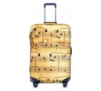 Fbghhty Housse de protection universelle pour valise de voyage élastique lavable Motif notes de musique, Noir , M
