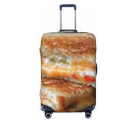 Fbghhty Housse de protection universelle pour valise de voyage, élastique, lavable, motif sandwichs au fromage, Noir , S