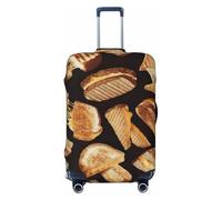 Fbghhty Housse de protection universelle pour valise de voyage, élastique, lavable, motif sandwichs au fromage, Noir , L