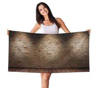 FBGHHTY Lights Hit The Brick Wall Print Serviette de plage légère pour piscine, extérieur, spa, camping, station balnéaire