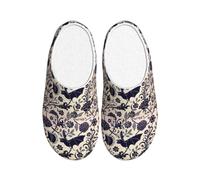 FBGHHTY Pantoufles d'intérieur et d'extérieur polyvalentes et élégantes avec motif chauve-souris pour homme et femme avec semelle TPR